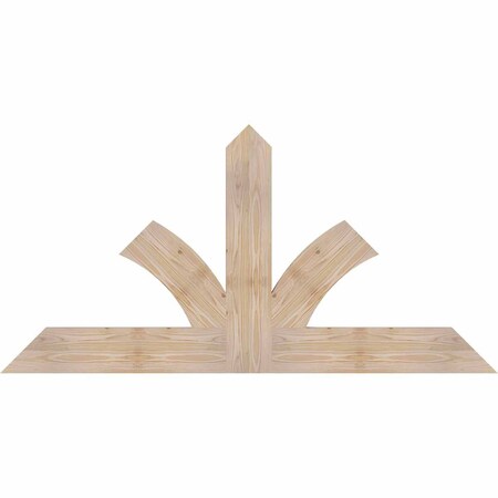 Ekena Millwork Richland Smooth Timber Gable Bracket, Douglas Fir, 60"W x 30"H x 1 1/2"D x 5 1/2"F, 12/12 Pitch GBW060X30X0206RIC00SDF